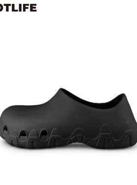 FOOTLIFE厨师鞋男防水防油防滑包跟透气软底一脚蹬穆勒厨师鞋女