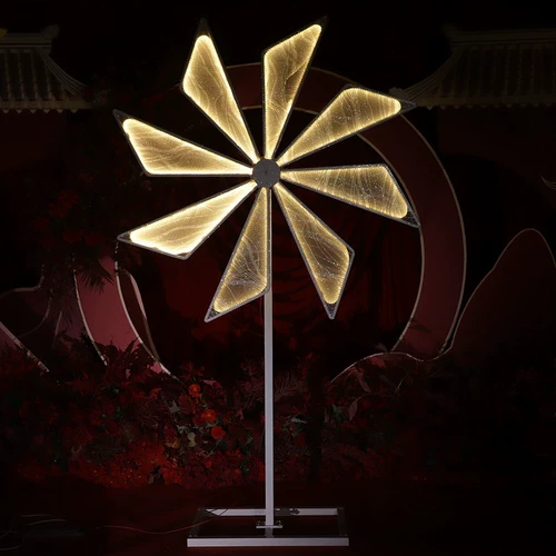 Новый свадебный реквизит, электрическая вращающаяся светящаяся ветряная мельница, дорожный гид, свадебный макет, железное колесо обозрения, оконные украшения