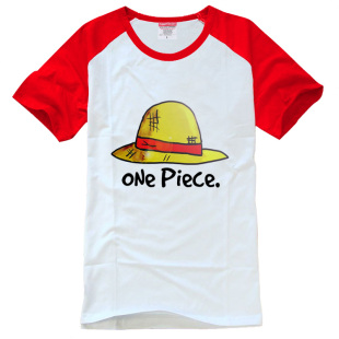 纯棉宽松体恤衫 服装 印花T恤衣服潮 短袖 海贼王路飞乔巴周边男夏季