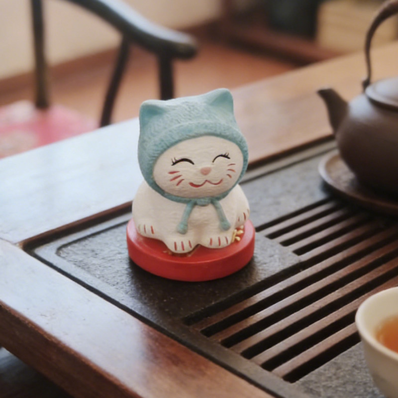 可旋转陶瓷招财猫摆件酒柜收银台茶几家具桌面户玄装饰品送礼,家居饰品,桌面摆件,淘宝优惠券,粉丝福利购,淘宝优惠卷