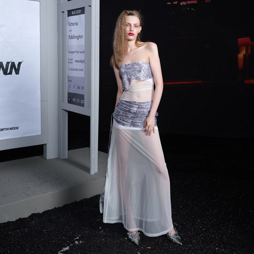 NN-NORTH NODE 透视网纱拼接连衣裙