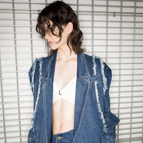 NORTH NODE中长款过膝宽松牛仔风衣外套 男女同穿情侣款