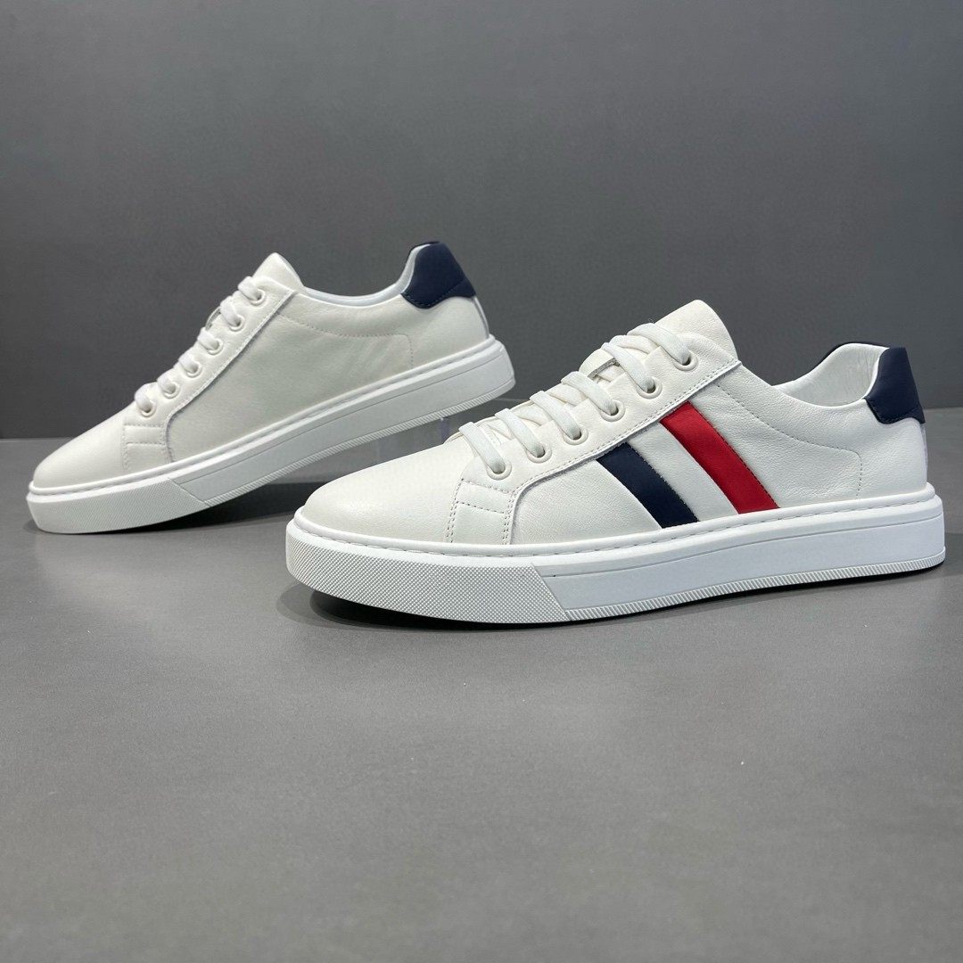 男士真皮小白鞋2025春款男款潮鞋时尚潮流男生平板鞋百搭休闲鞋子,流行男鞋,休闲板鞋,淘宝优惠券,粉丝福利购,淘宝优惠卷