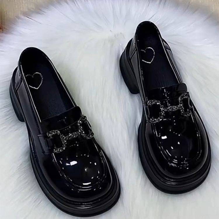 英伦乐福鞋女2025春夏新款韩版软底圆头单鞋松糕厚底百搭女皮鞋,女鞋,乐福鞋（豆豆鞋）,淘宝优惠券,粉丝福利购,淘宝优惠卷