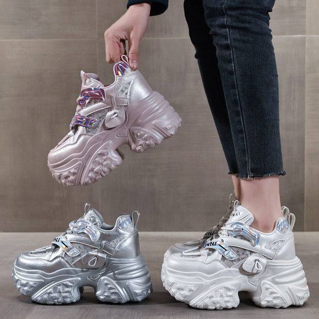 老爹鞋女2025年新款百搭厚底内增高鞋子休闲网面透气外贸批发女鞋,女鞋,时尚休闲鞋,淘宝优惠券,粉丝福利购,淘宝优惠卷