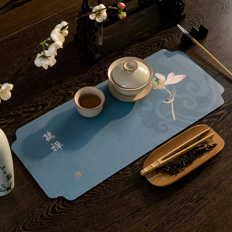 禅意国风吸水易清理硅藻泥茶席防烫茶垫双面防滑杯垫泡茶控水垫,居家布艺,茶席,淘宝优惠券,粉丝福利购,淘宝优惠卷