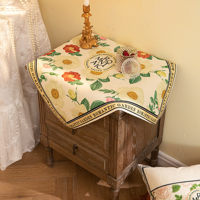 卧室床头柜保护罩防尘防水棉麻