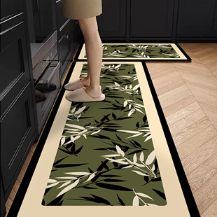 厨房专用吸水脚垫新中式竹韵长条形床边毯入户门地垫卫浴门口脚垫