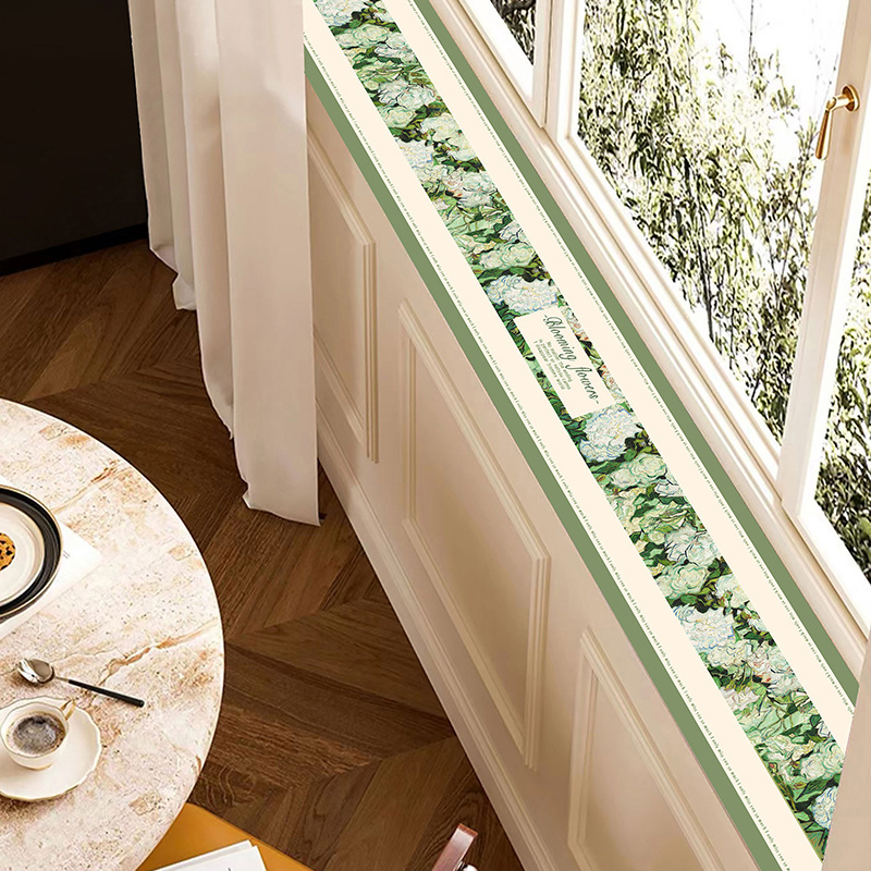 法式轻奢条形皮革垫卧室阳台防尘