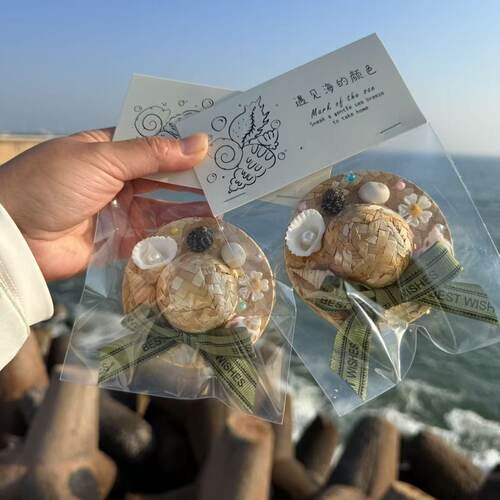 海螺贝壳草帽创意纪念品冰箱贴