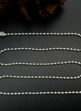 S925纯银十字花项链潮流链毛衣链