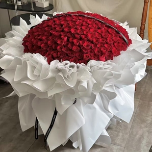 情人节199朵超大红玫瑰花束求婚订婚上海鲜花店同城配送上门