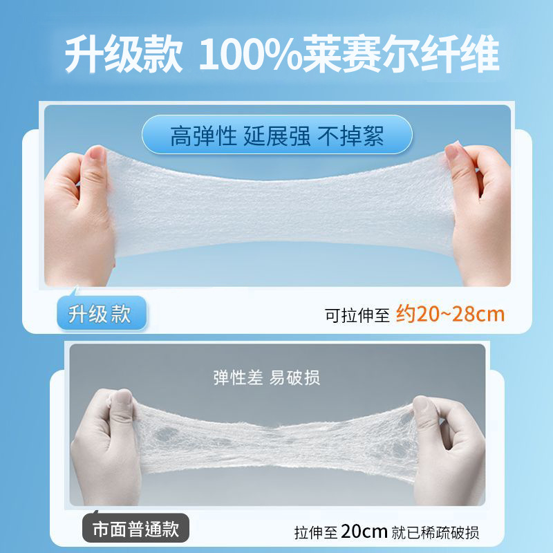 小棉花三合一天丝开孔款湿敷棉可拉伸湿敷专用敷脸棉片化妆棉批发