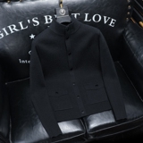 重磅加厚.老钱风立领系扣真口袋外套毛衣开衫56280P140沙发卡其，男装针织衫/毛衣，钱塘6022