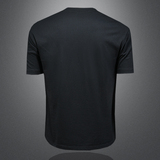 2026年新款短袖T恤微阔重磅全棉圆领体恤衫3170P58缕空黑，男装T恤，钱塘6022