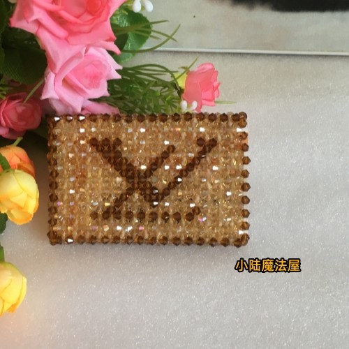 包邮DIY手工编织双面串珠水晶成品卡套朋友同学送礼创意礼品