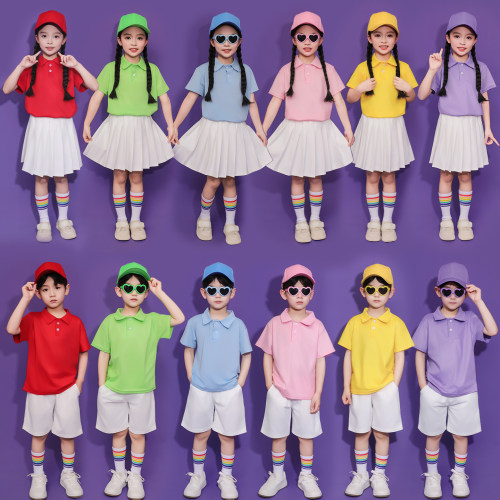 六一儿童短袖短裤演出服