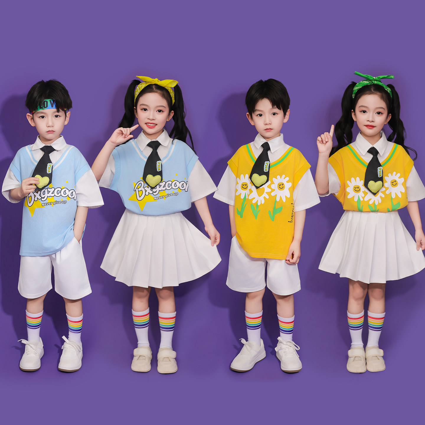 六一儿童演出服小学生开幕运动会花朵幼儿园班服啦啦队合唱表演服