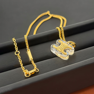 凯旋门透明亚克力2025年新款欧美高级感项链日常百搭时尚通勤耳钉