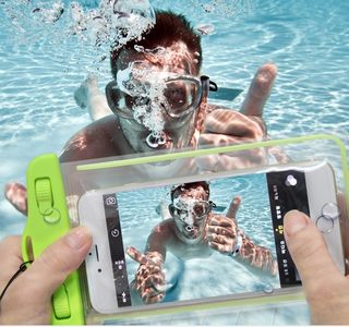 新品韩国手机防水袋潜水套触屏  游泳包水下拍照手机袋6寸 夜光