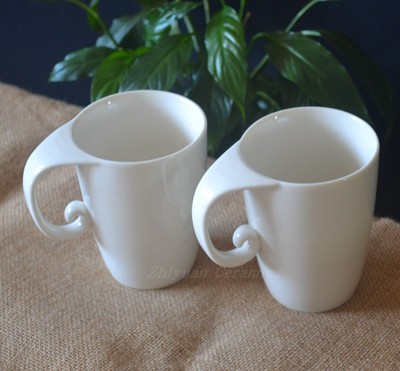 外贸原单尾货 新骨瓷350ml咖啡杯马克杯早餐果汁牛奶水杯刷牙杯子