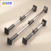 免打孔浴帘杆化妆室阳台免安装 收缩晾衣杆撑窗帘挂杆浴室伸缩杆子