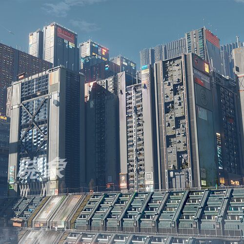 科幻楼房建筑赛博朋克风格高楼大厦未来感城市楼房  3d模型FBX