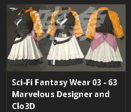 MD 服装资源 科幻服饰03-63  3D衣服模型