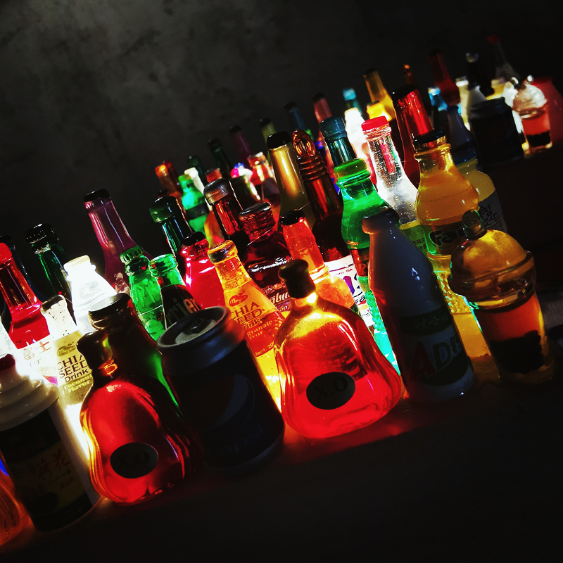小酒瓶小夜灯车载摆件吧台床头