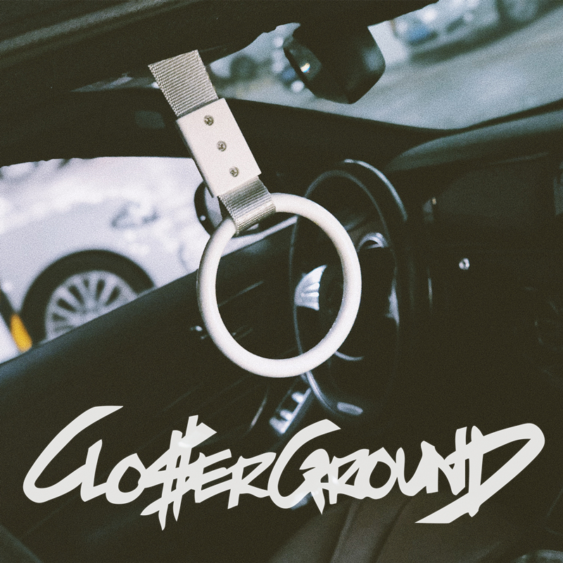 车内拉手圆环粉色心形尾部挂件