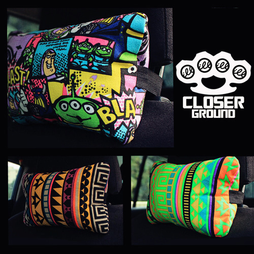 涂鸦几何民族风条纹个性潮牌头枕