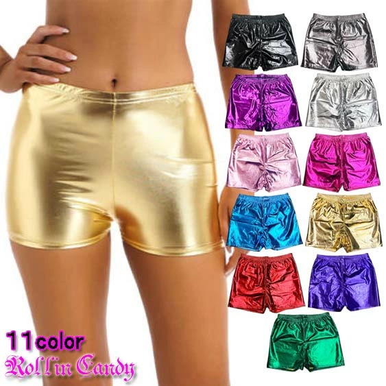 亮片漆皮仿皮短裤舞台表演安全裤