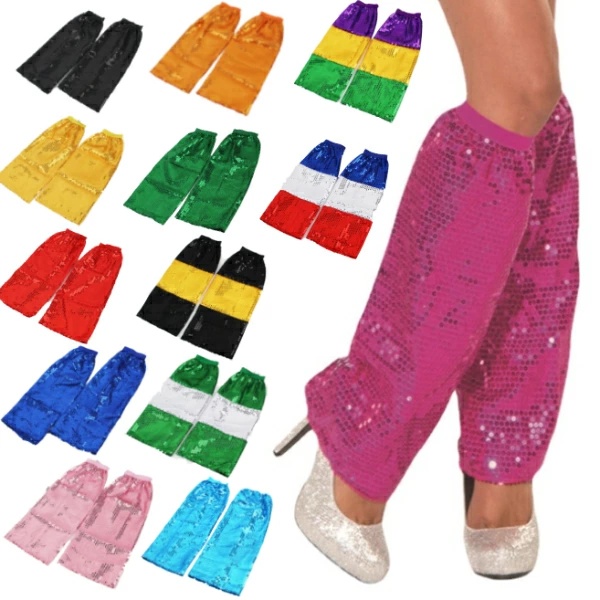 亮片袖套袜套舞台节目活动表演亮片腿套潮流时尚潮流配饰黑色脚套