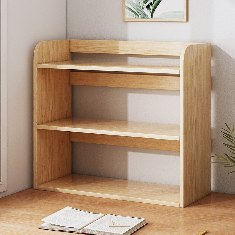 橡木色长40 50 80 110深20高40 65简易小书架组合桌面收纳置物架