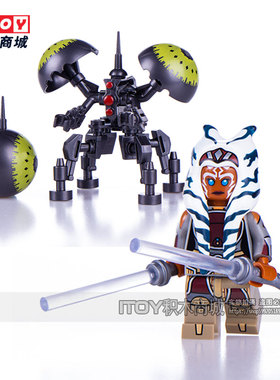 科睿积木国产第三方星球大战XP351阿索卡塔诺机器人拼装人仔玩具