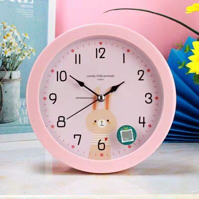 网红康巴丝坐挂两用超静音闹钟座钟创意卡通桌面老人床头石英挂钟