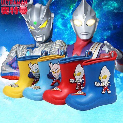 Ultra, Ультрамен Тига для мальчиков, дождевик, детские туфли, нескользящие флисовые сапоги для детского сада