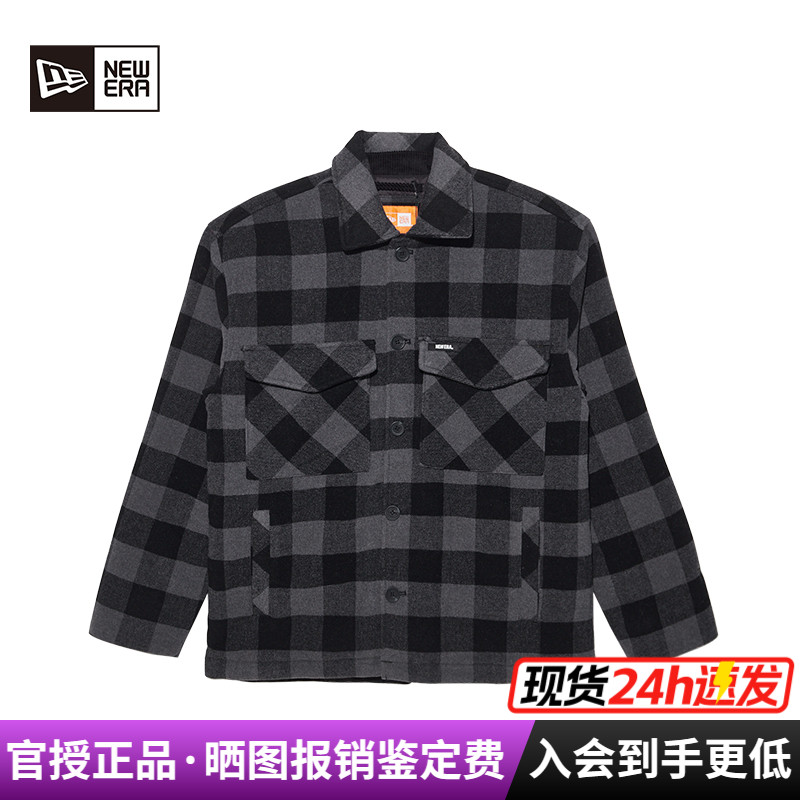 纽亦华格纹夹棉加厚保暖休闲棉服