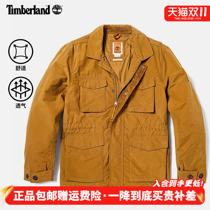 Timberland添柏岚户外男舒适多口袋工装休闲翻领夹克外套|A29SU