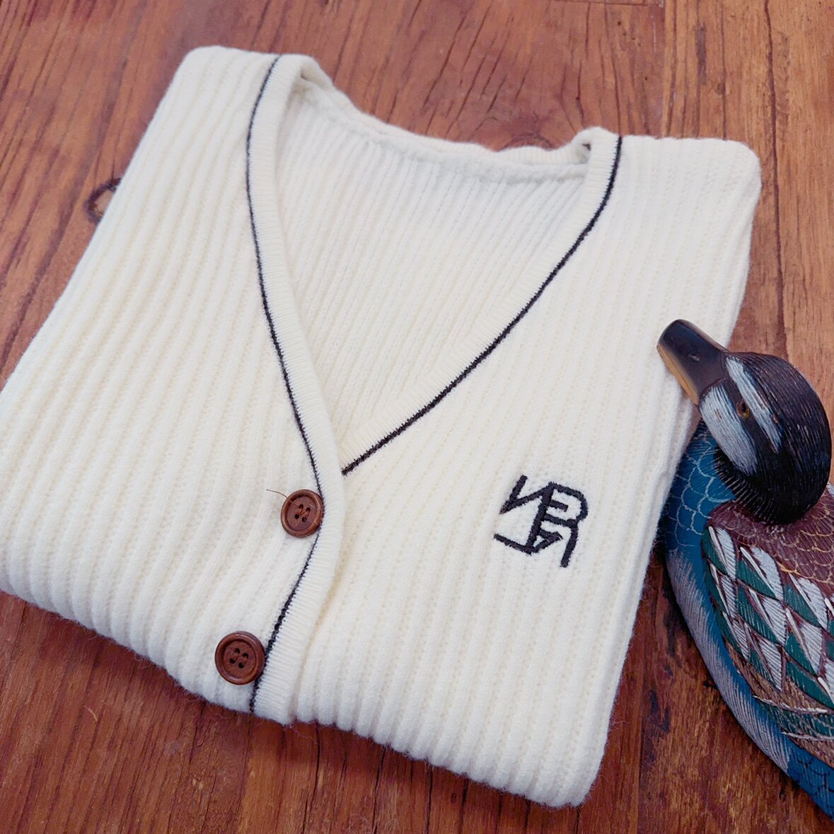 rom2学院风 JK制服小坎肩 叠穿好物 刺绣字母 白色针织毛线马夹