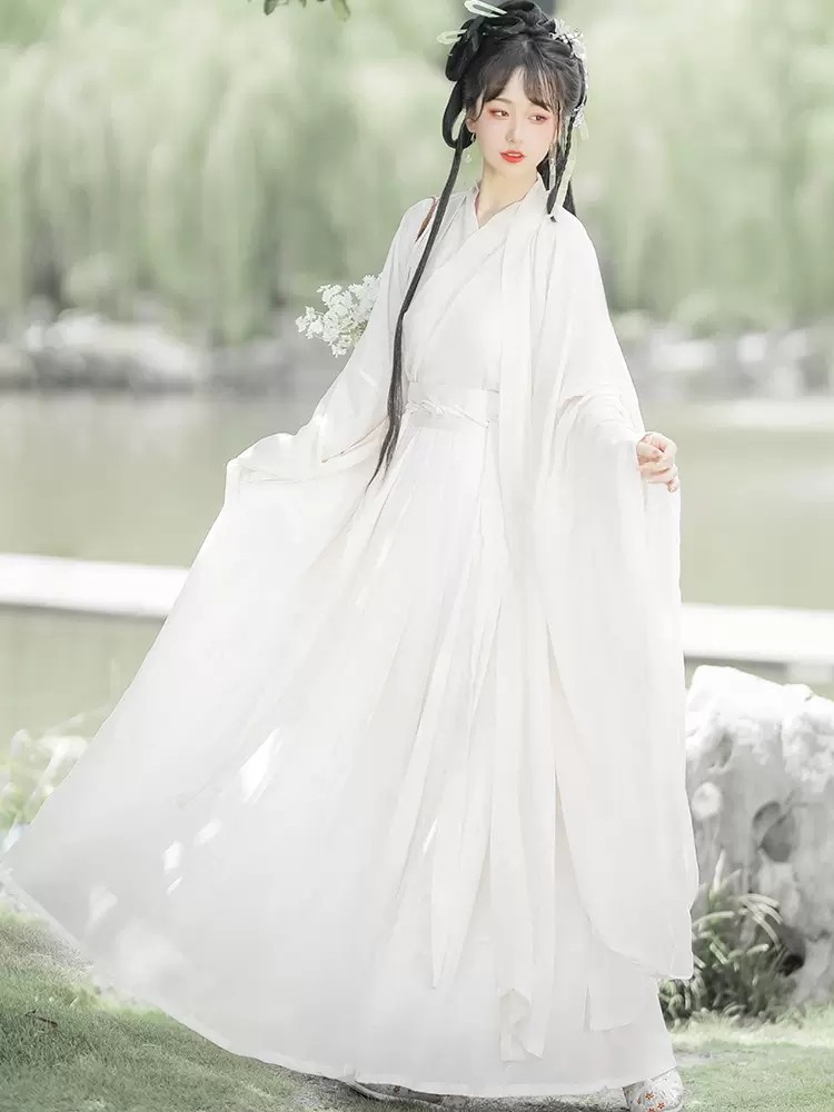 原创神明少女汉服女魏晋风广袖流仙裙古装日常交领大袖超仙气飘逸