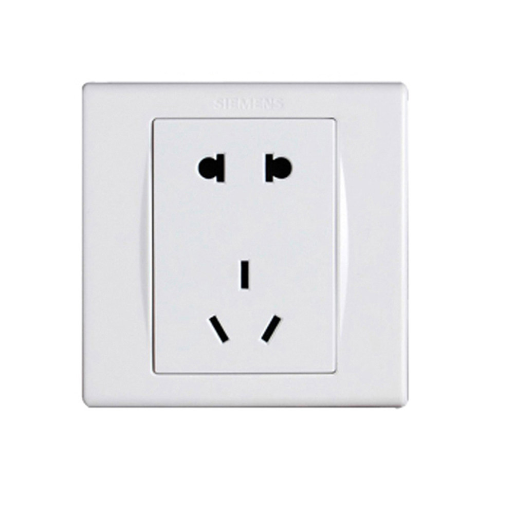 西门子开关插座 品宜雅白套餐二三眼 五孔10只电源86型 面板