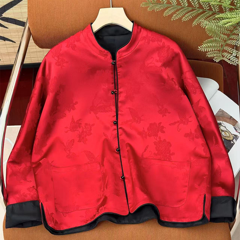 唐装织锦提花禅意短外套开衫