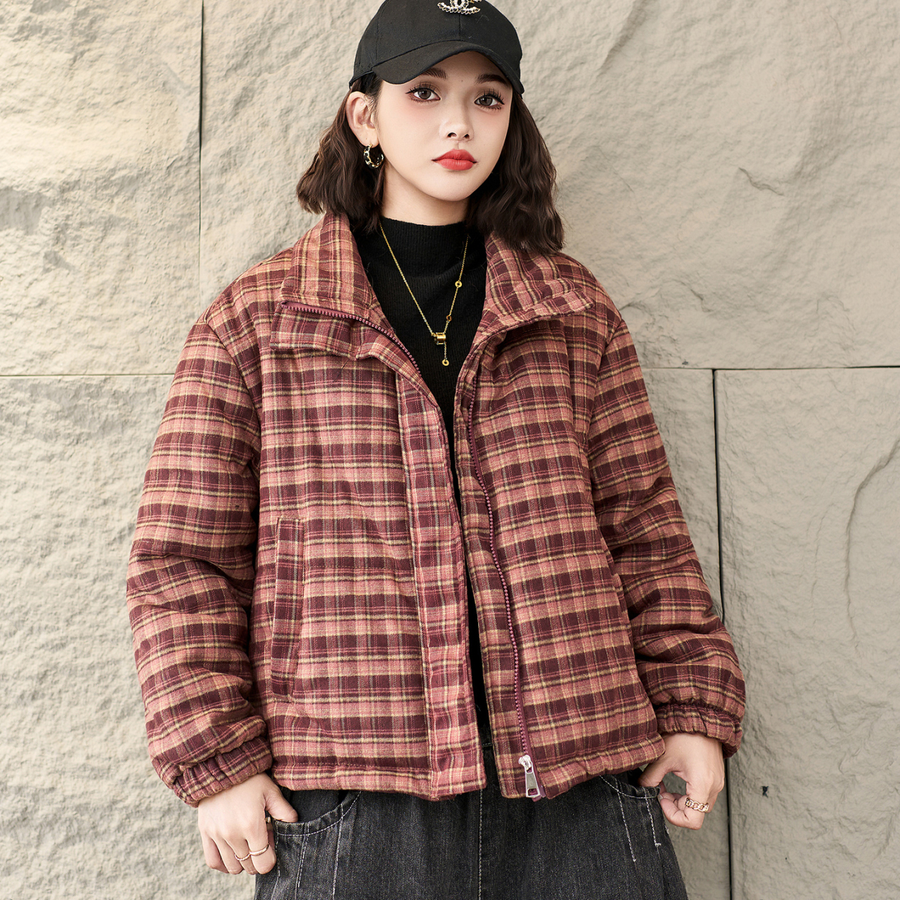 2025冬季新款女士加厚棉服外套