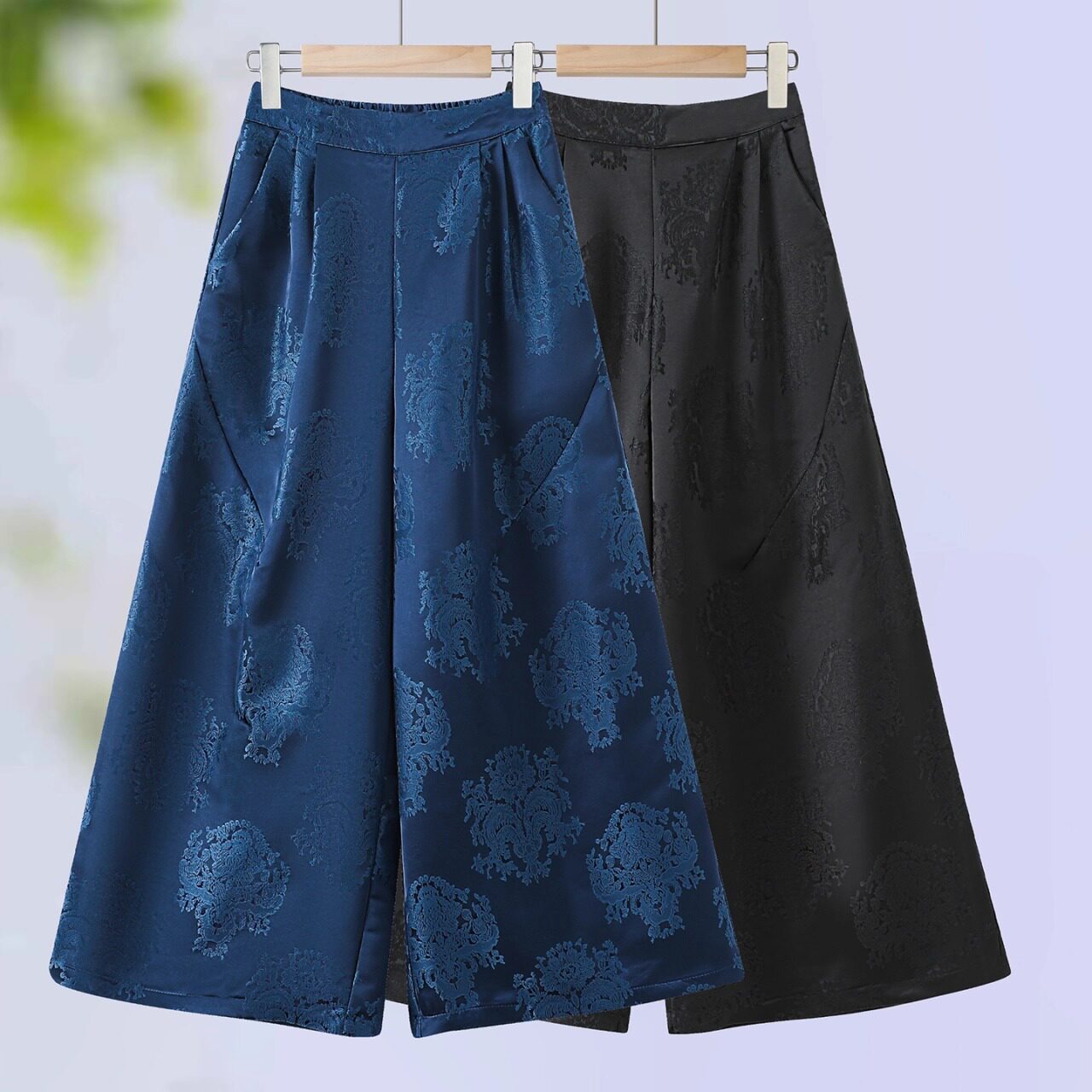 国风百搭高腰显瘦九分复古裤子