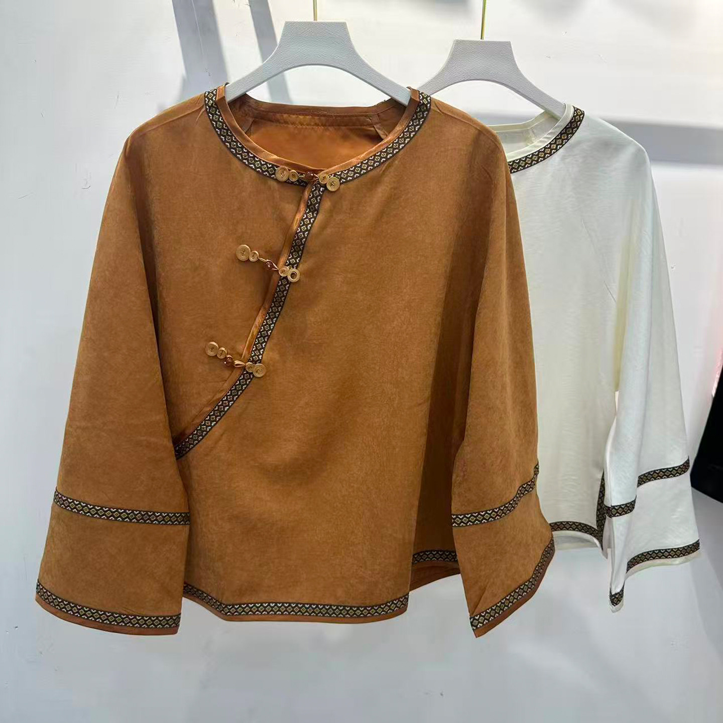 新中式国风改良唐装复古衬衫上衣