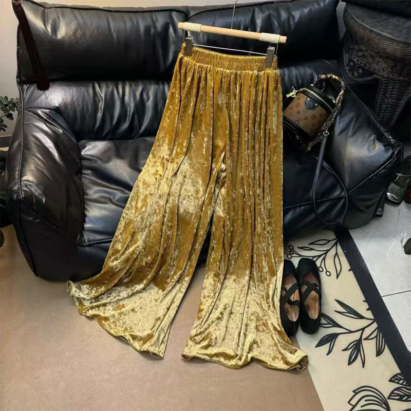 秋冬高腰时尚国风加绒保暖裙裤