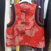 新中式 对襟坎肩 减龄娃娃无袖 早春马年战袍红马甲背心轻奢时尚 中式