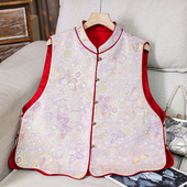 国风对襟立领时髦马甲新中式 双面穿轻奢不规则坎肩外套 女春秋新款