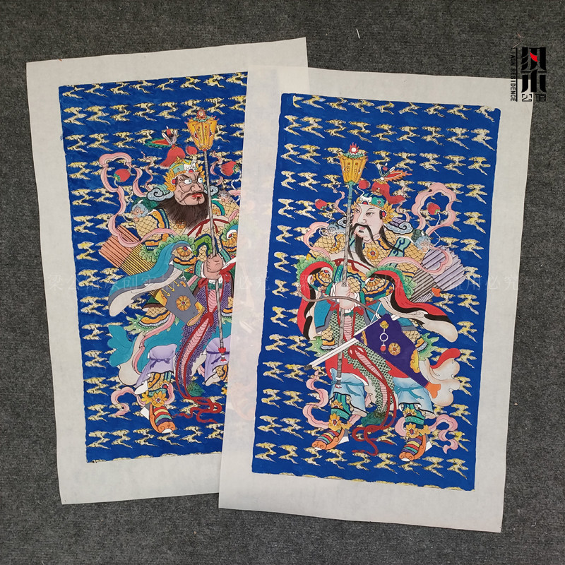 杨柳青手绘年画传统年画传统门神
